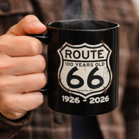 Route 66 Anniversary Mug, Vintage Americana Coffee Cup