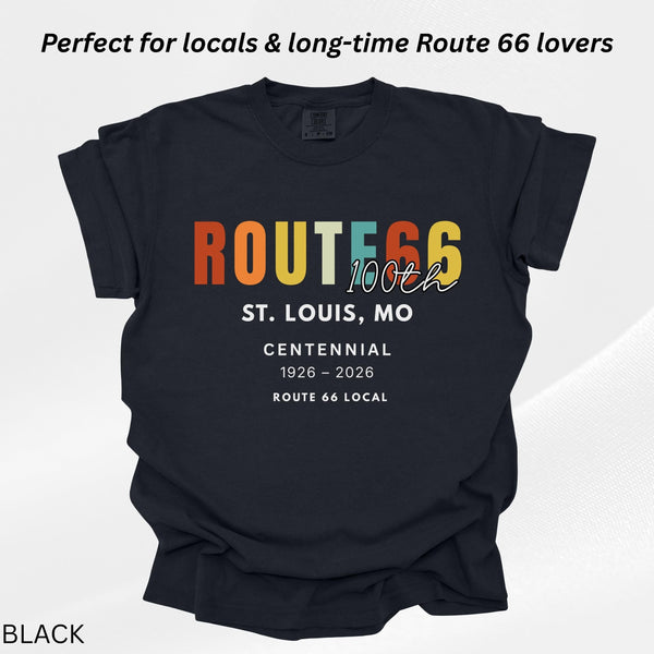 100 Years Route 66 St. Louis MO Personalized Route66 100th Anniversary Shirt 1926–2026 Historic Route 66 USA Road Trip Tshirt