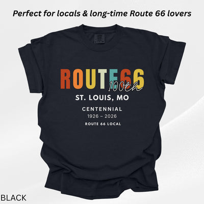 100 Years Route 66 St. Louis MO Personalized Route66 100th Anniversary Shirt 1926–2026 Historic Route 66 USA Road Trip Tshirt