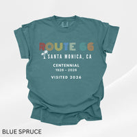 Route 66 Centennial Santa Monica CA, Vintage 100th Anniversary Route 66, Santa Monica Pier Souvenir, USA Travel Shirt