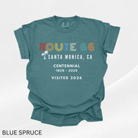 Route 66 Centennial Santa Monica CA, Vintage 100th Anniversary Route 66, Santa Monica Pier Souvenir, USA Travel Shirt