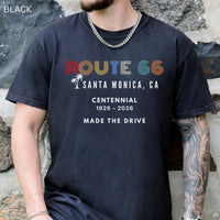Route 66 Centennial Santa Monica CA, Vintage 100th Anniversary Route 66, Santa Monica Pier Souvenir, USA Travel Shirt