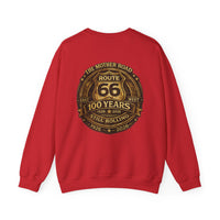 Back Print: Route 66 100 Years Emblem Sweatshirt | 1926-2026 Anniversary