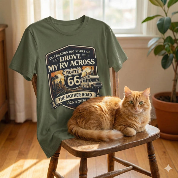 Drove My RV Across Route 66 | Vintage Route 66 RV T-Shirt | Centennial Road Trip Gift