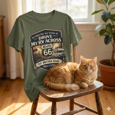 Drove My RV Across Route 66 | Vintage Route 66 RV T-Shirt | Centennial Road Trip Gift