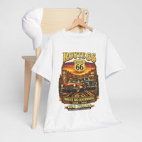 Front Print: Route 66 Centennial Vintage Car T-Shirt | Retro Highway Graphic