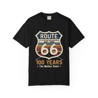 Retro Route 66 Centennial T-Shirt Classic Americana Road Trip Tee | 100th Anniversary Mother Road Rt. 66 Souvenir Shirt for Men & Women