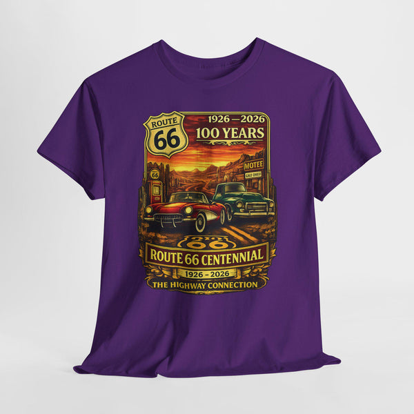 Route 66 Centennial Vintage Car Tee | 1926-2026 Highway Connection
