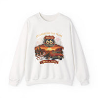 Route 66 Centennial 1926-2026 Crewneck | Vintage Roadtrip Scenic Design