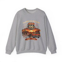 Route 66 Centennial 1926-2026 Crewneck | Vintage Roadtrip Scenic Design