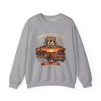 Route 66 Centennial 1926-2026 Crewneck | Vintage Roadtrip Scenic Design