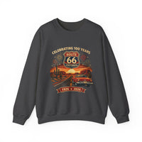Route 66 Centennial 1926-2026 Crewneck | Vintage Roadtrip Scenic Design