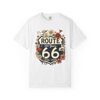 Route 66 Floral Shield T-Shirt | 100 Years Anniversary Centennial Tee