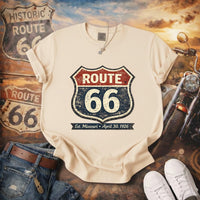 Route 66 Shield Graphic T-shirt | Vintage Highway Sign Tee