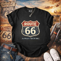 Route 66 Shield Graphic T-shirt | Vintage Highway Sign Tee