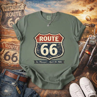 Route 66 Shield Graphic T-shirt | Vintage Highway Sign Tee