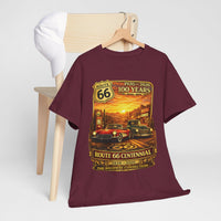 Sunset Route 66 Centennial Vintage Cars T-Shirt | 100 Years 1926-2026