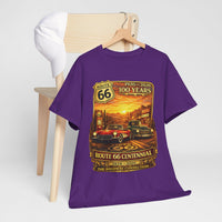 Sunset Route 66 Centennial Vintage Cars T-Shirt | 100 Years 1926-2026