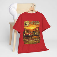 Sunset Route 66 Centennial Vintage Cars T-Shirt | 100 Years 1926-2026