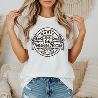Route 66 T-shirt | Vintage Road Trip Retro Badge Womens Route 66 tee