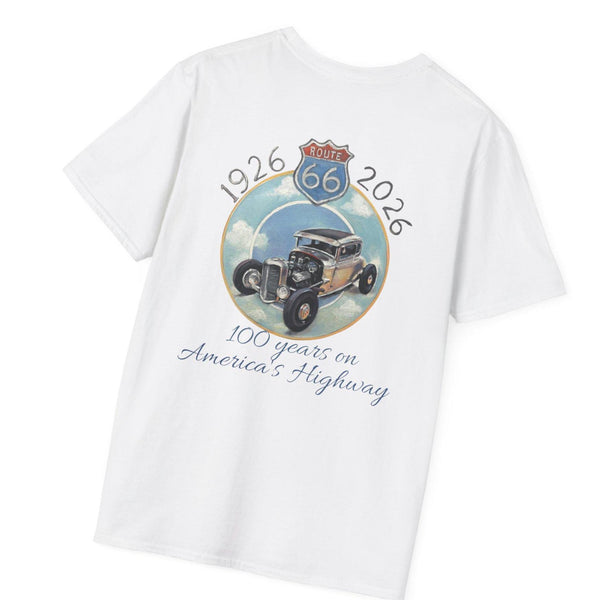 Route 66 Classic Car T-Shirt: 100 Years on America's Highway