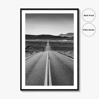 California Black and White Fine Art Photo Print, Route 66, USA Wall Decor Poster