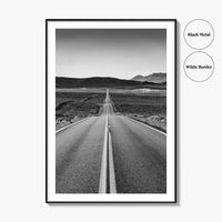 California Black and White Fine Art Photo Print, Route 66, USA Wall Decor Poster