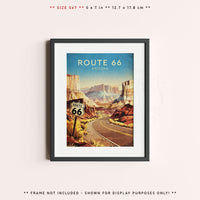 Route 66, Arizona | Vintage Travel Poster