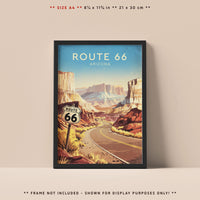 Route 66, Arizona | Vintage Travel Poster