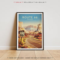 Route 66, Arizona | Vintage Travel Poster