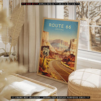 Route 66, Arizona | Vintage Travel Poster