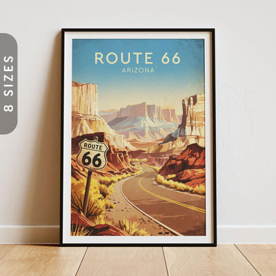 Route 66, Arizona | Vintage Travel Poster