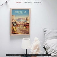 Route 66, Arizona | Vintage Travel Poster