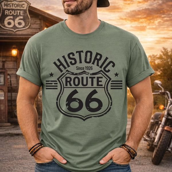 Route 66 Shield Vintage Roadtrip T-shirt