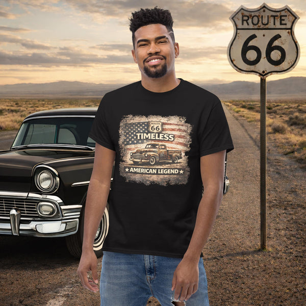 American Legend Retro Classic Pickup Truck Timeless Route 66 Unisex Classic Tee
