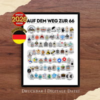 Auf dem Weg zur 66, 1960 Birthday Poster, Route to 66, 66th Birthday Gift, Road to 66 Years Ago Back In 1960 Print, Born in 1960 Party Decor