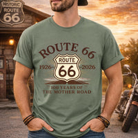 Route 66 Shirt Sign Post Top Shield 1926-2026 T-Shirt 100 Years of The Mother Road Anniversary Tee