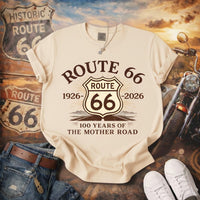 Route 66 Shirt Sign Post Top Shield 1926-2026 T-Shirt 100 Years of The Mother Road Anniversary Tee