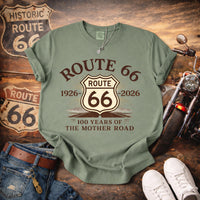 Route 66 Shirt Sign Post Top Shield 1926-2026 T-Shirt 100 Years of The Mother Road Anniversary Tee