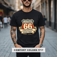 Route 66 Centennial T-Shirt, Vintage Road Trip Tee, Comfort Colors