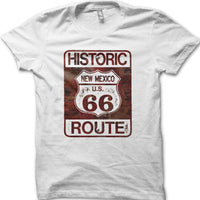 Historic New Mexico Route 66 Motorcycle Classic Vintage Biker T-Shirt