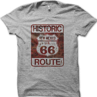Historic New Mexico Route 66 Motorcycle Classic Vintage Biker T-Shirt