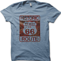 Historic New Mexico Route 66 Motorcycle Classic Vintage Biker T-Shirt
