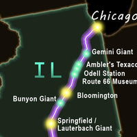 Route 66 Poster Map