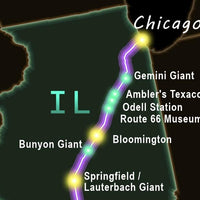 Route 66 Poster Map