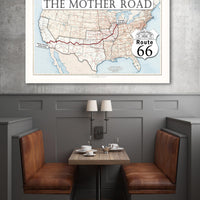 1926 Route 66 map with States highlighted printable poster (instant download)