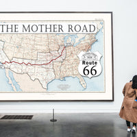 1926 Route 66 map with States highlighted printable poster (instant download)
