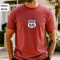 Route 66 Road Sign Graphic T-Shirt | Vintage Road Trip tee | Gift for Traveler | Outdoor Lover