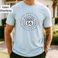Route 66 Road Sign Graphic T-Shirt | Vintage Road Trip tee | Gift for Traveler | Outdoor Lover