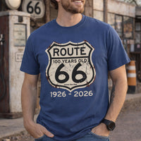 Route 66 100 Years 1926-2026 T-shirt | Vintage Highway Sign